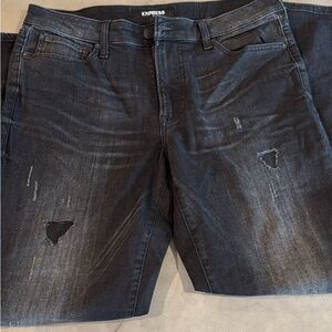 Express Men's Slim Fit Charcoal Jeans